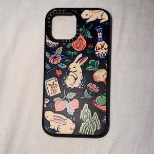 Casetify Black Bunny Floral iPhone 13 mini Case